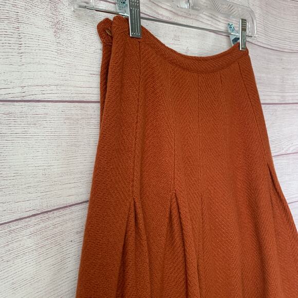 Vintage Kelita Brown A-Line Pleated Skirt Side Zipper Closure - Picture 14 of 16